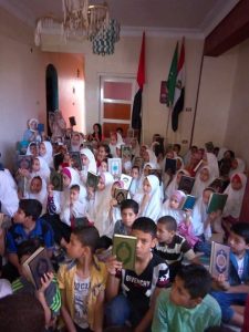 جانب من الأطفال المشاركين فى مسابقة الغزولى لحفظ القرآن