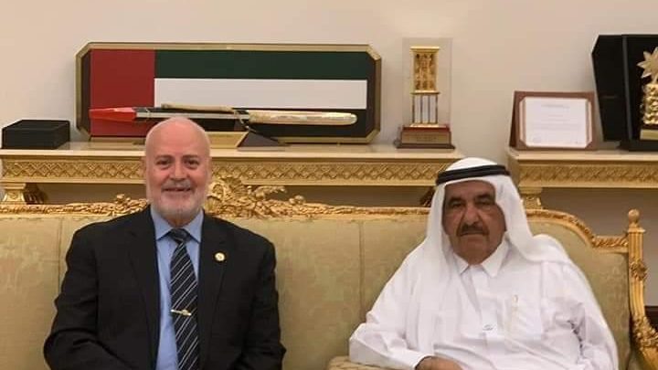 سمو الشيخ حمدان خلال استقباله د. الجعفراوى