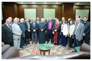 مفتى الجمهورية مع الوفد الإنجيلى