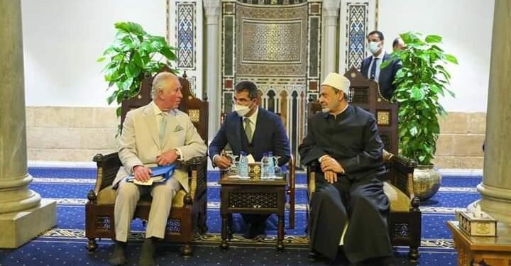 فضيلة الإمام الأكبر يستقبل الأمير تشارلز والسيدة قرينته بالجامع الأزهر