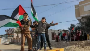 فرحة الشعب الفلسطيني في قطاع غزة بوقف الحرب