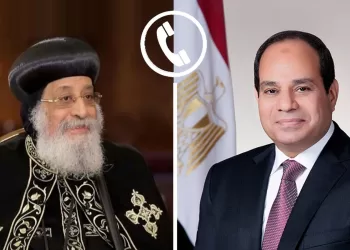 الرئيس يطمئن على البابا تواضروس
