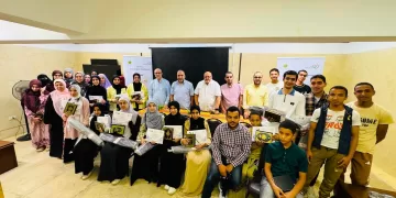 تكريم حفظة القرآن فى مسابقة أفنان
