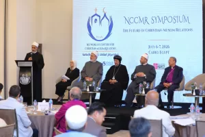 د. سيد عبدالبارى يتحدث فى مؤتمر الشبكة الاسلامية المسيحية