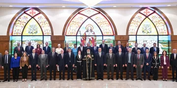قداسة البابا تواضروس الثاني خلال استقباله السفراء الجدد