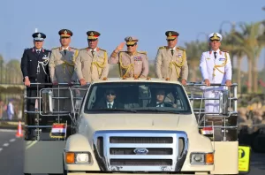 كبار قادة القوات المسلحة فى افتتاح مقر القيادة الاستراتيجية الجديد